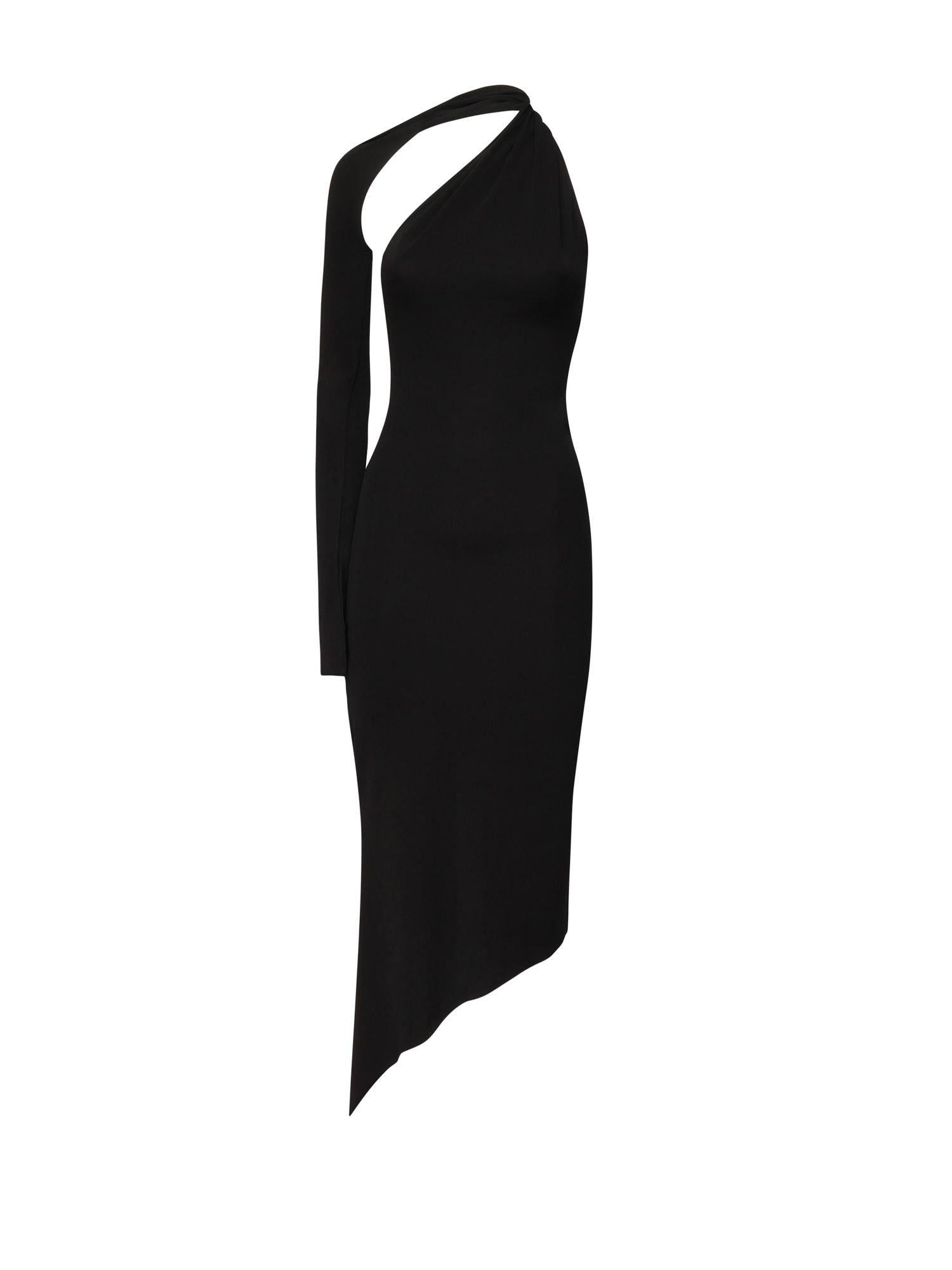 Abito monospalla in crepe di jersey 424JR0523JS0145 9999 COURREGES 