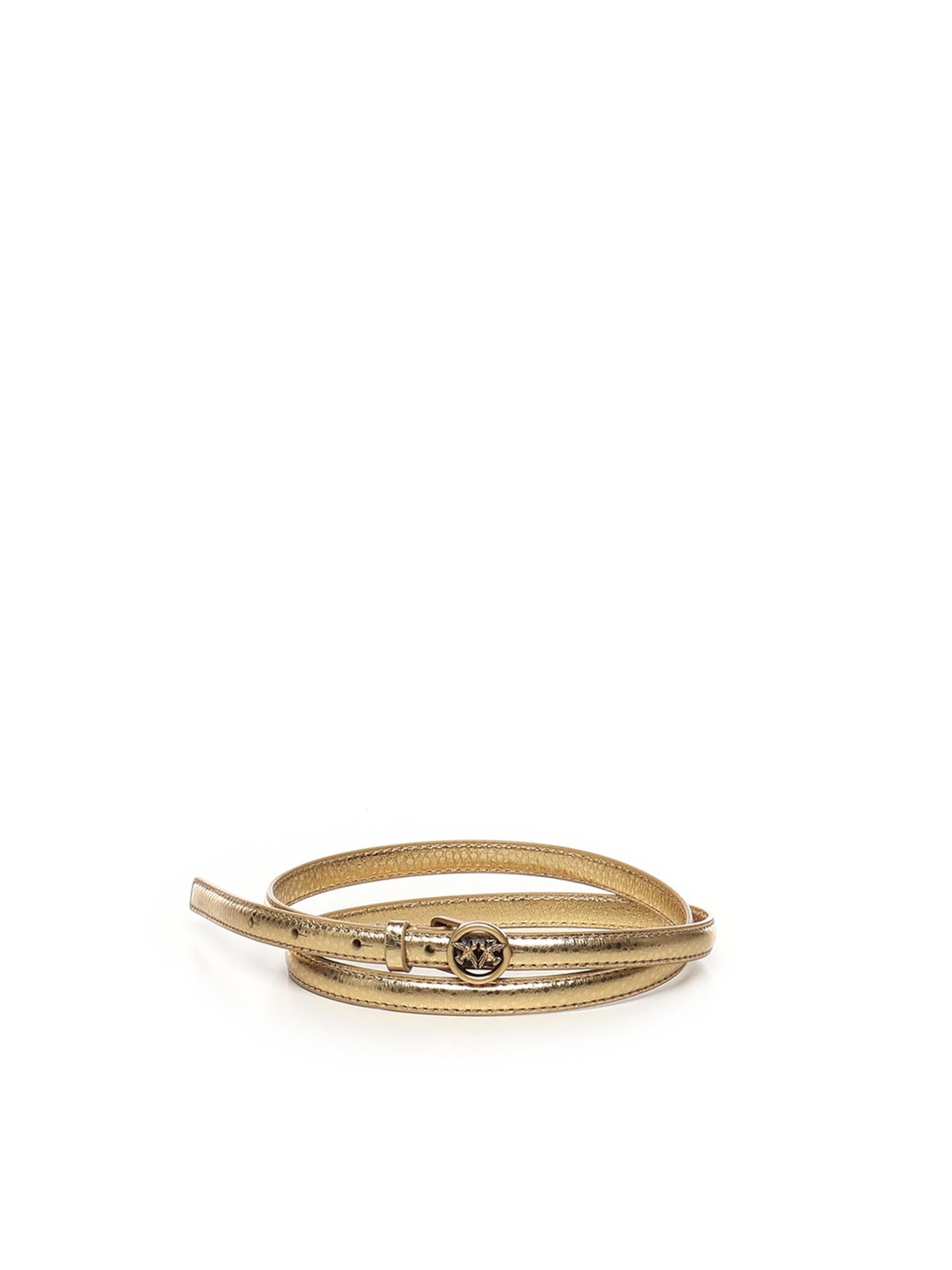 Cintura sottile in pelle bottalata laminata 105481 A2WDZZLQ PINKO 