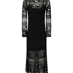 Abito lungo crochet traforato<BR/> 104731 A2FFZ99 PINKO 