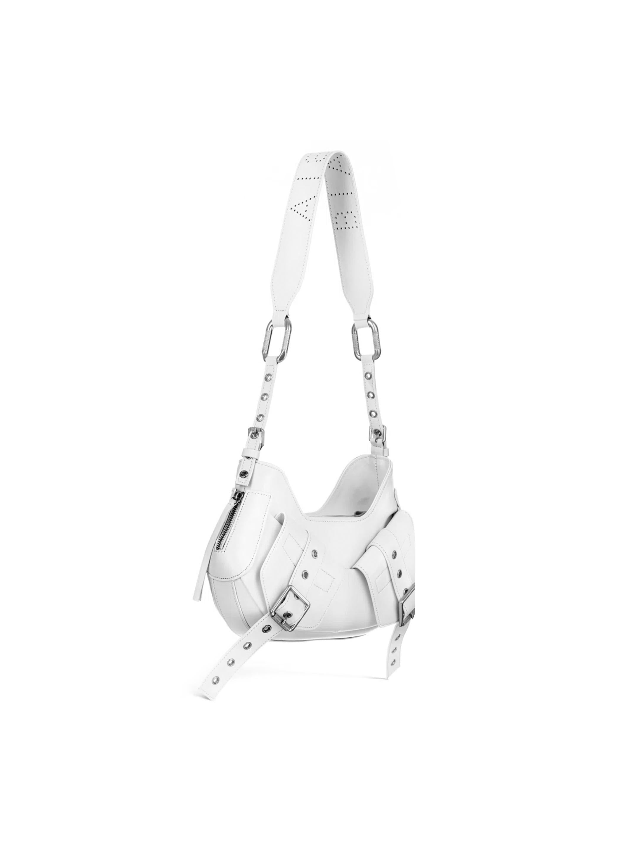 Borsa a spalla Y2K.001 FBBP70001 -BIANCO/NIKEL BIASIA 