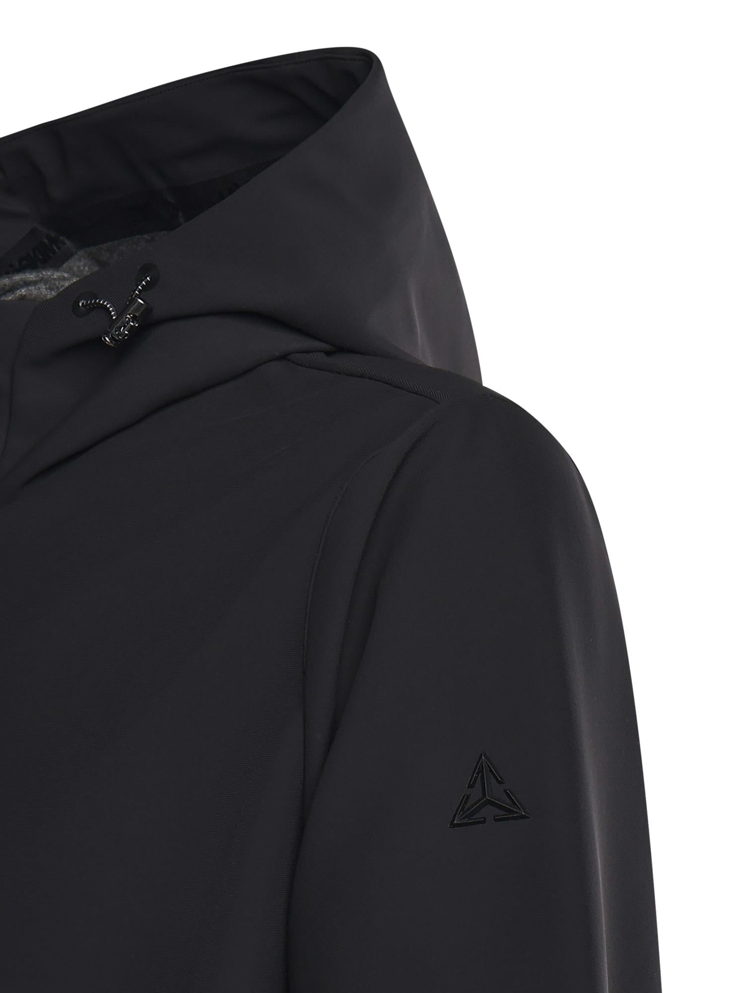 Parka con cappuccio e logo HE9440013 NERO HESKIMO 