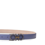 Cintura in pelle con fibbia Gancio e cristalli 23B727 754874014 FERRAGAMO 