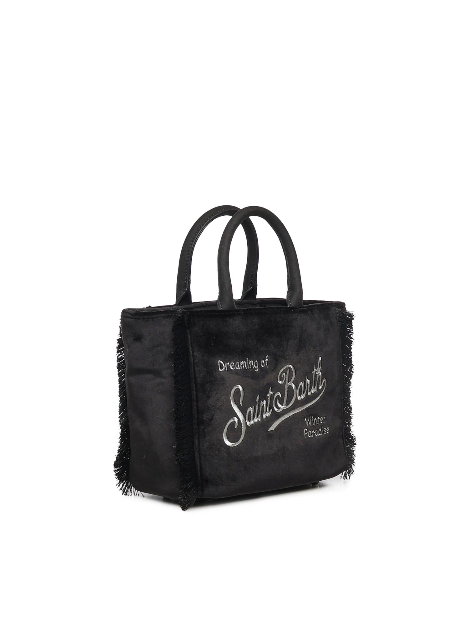 Mini bag Vanity velvet con logo VAMI027 00207I MC2 SAINT BARTH 