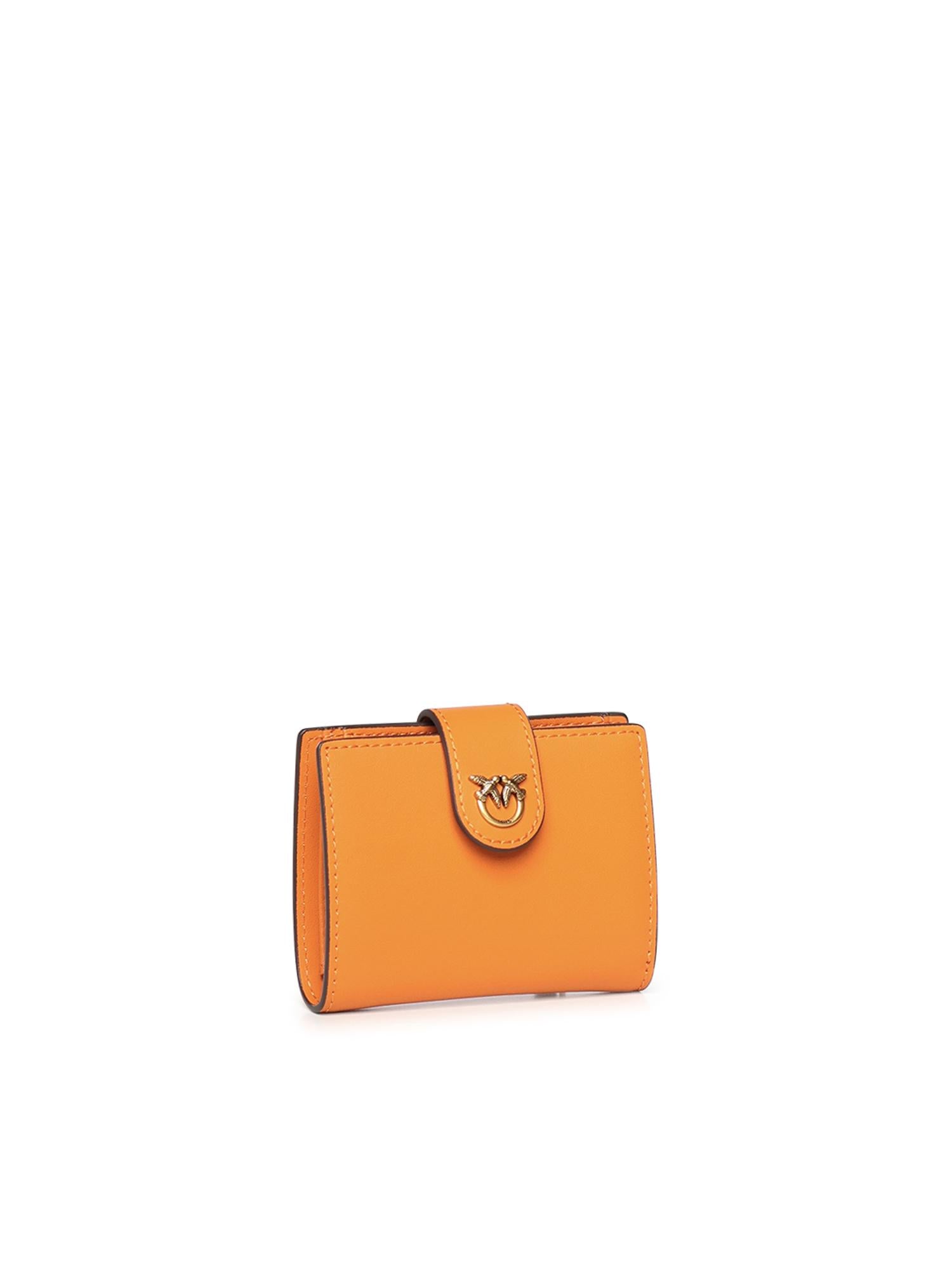 Portafoglio in pelle con logo 102840 A0F1A76Q PINKO 