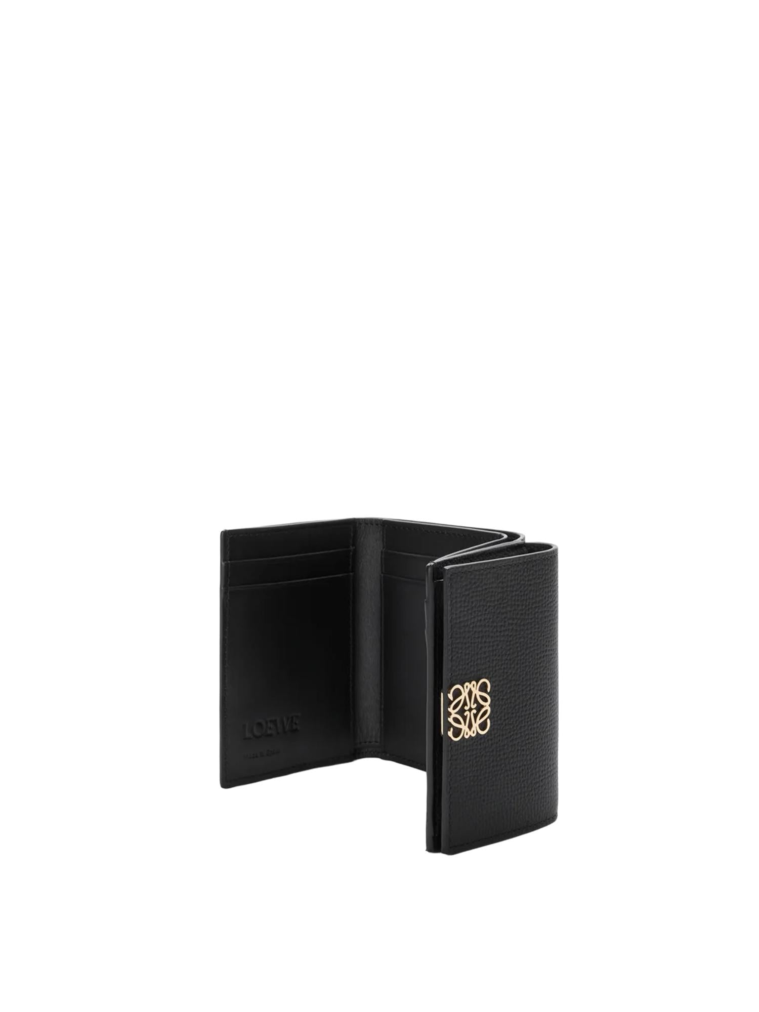 Portafoglio trifold Anagram in pelle di vitello C821TR2X16 1206 LOEWE 