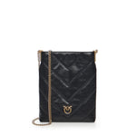 Bustina in pelle motivo chevron 105352 A2W2Z99Q PINKO 