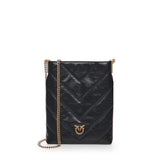 Bustina in pelle motivo chevron 105352 A2W2Z99Q PINKO 