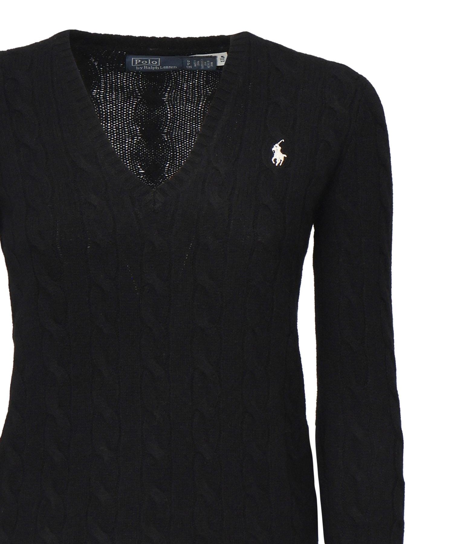Maglia a trecce con scollo a V 211971866 005 POLO RALPH LAUREN 