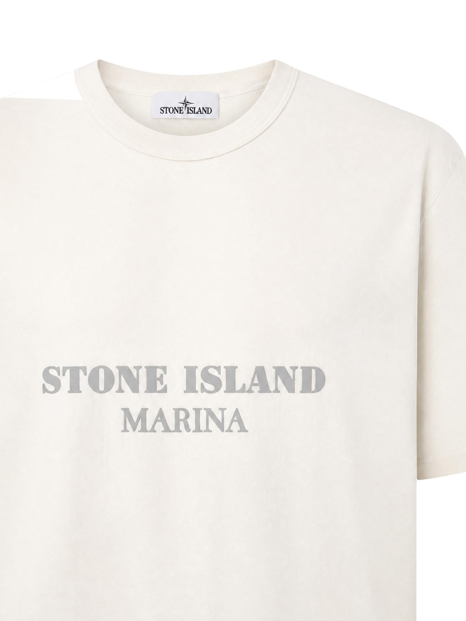 T-shirt con stampa Stone Island Marina in cotone L1S152100017 S0X16V0093 STONE ISLAND 