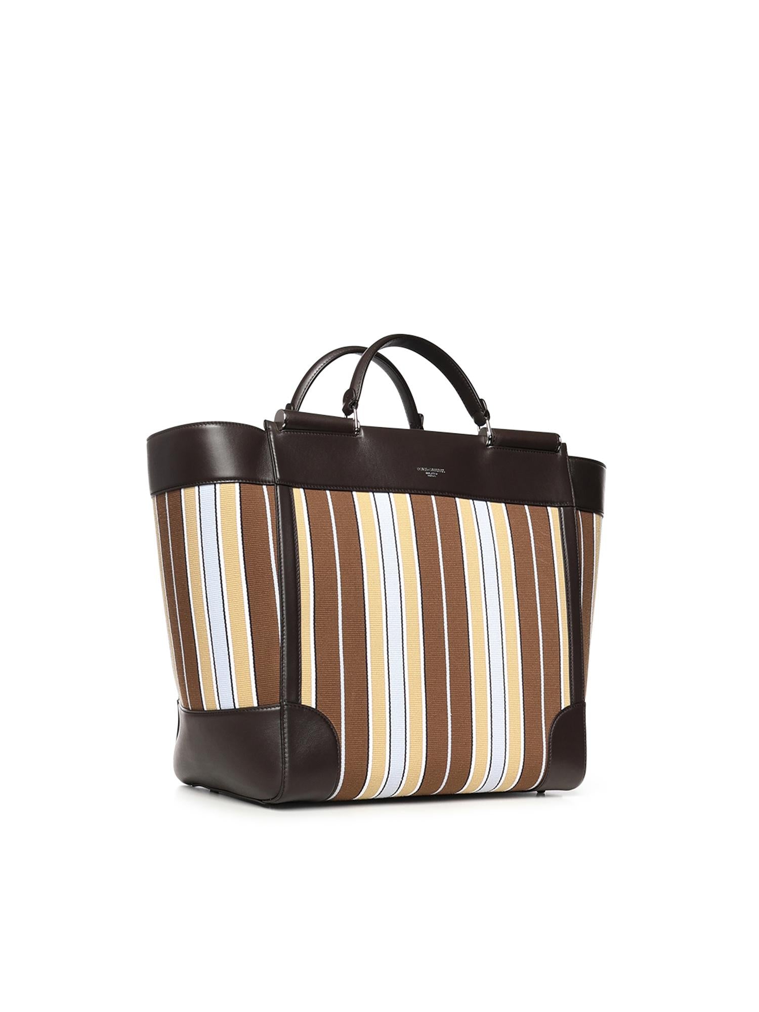 Borsa a mano Sicily in tessuto jacquard a righe BM2448 B03798S739 DOLCE & GABBANA 