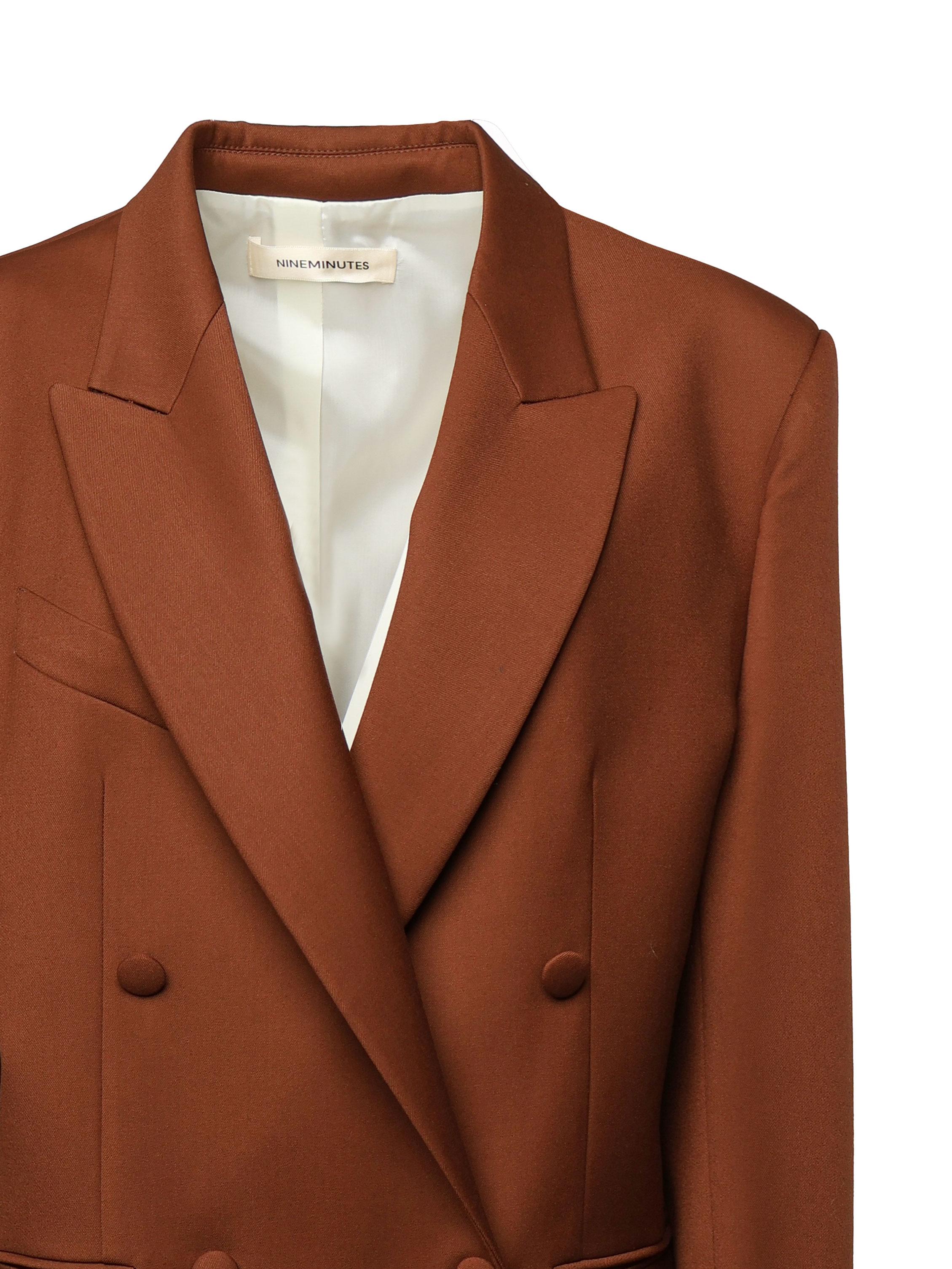 Blazer over doppiopetto in vigogna 25FWNCP-0012 BROWN NINEMINUTES 