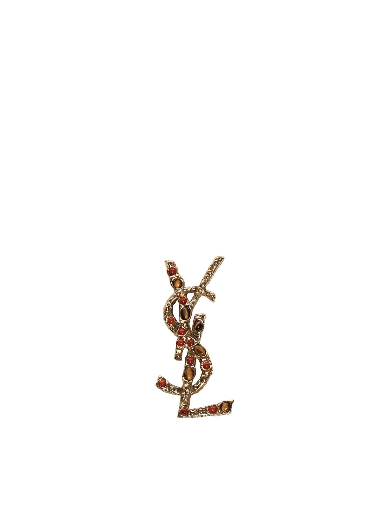 Spilla Cassandre in metallo 833952 YOTPS7778 SAINT LAURENT 