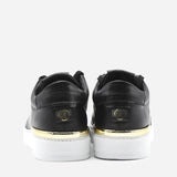 Sneakers King1 in pelle con inserto effetto coccodrillo pe 2021 KING1 -BLACK/GOLD GIULIANO GALIANO 