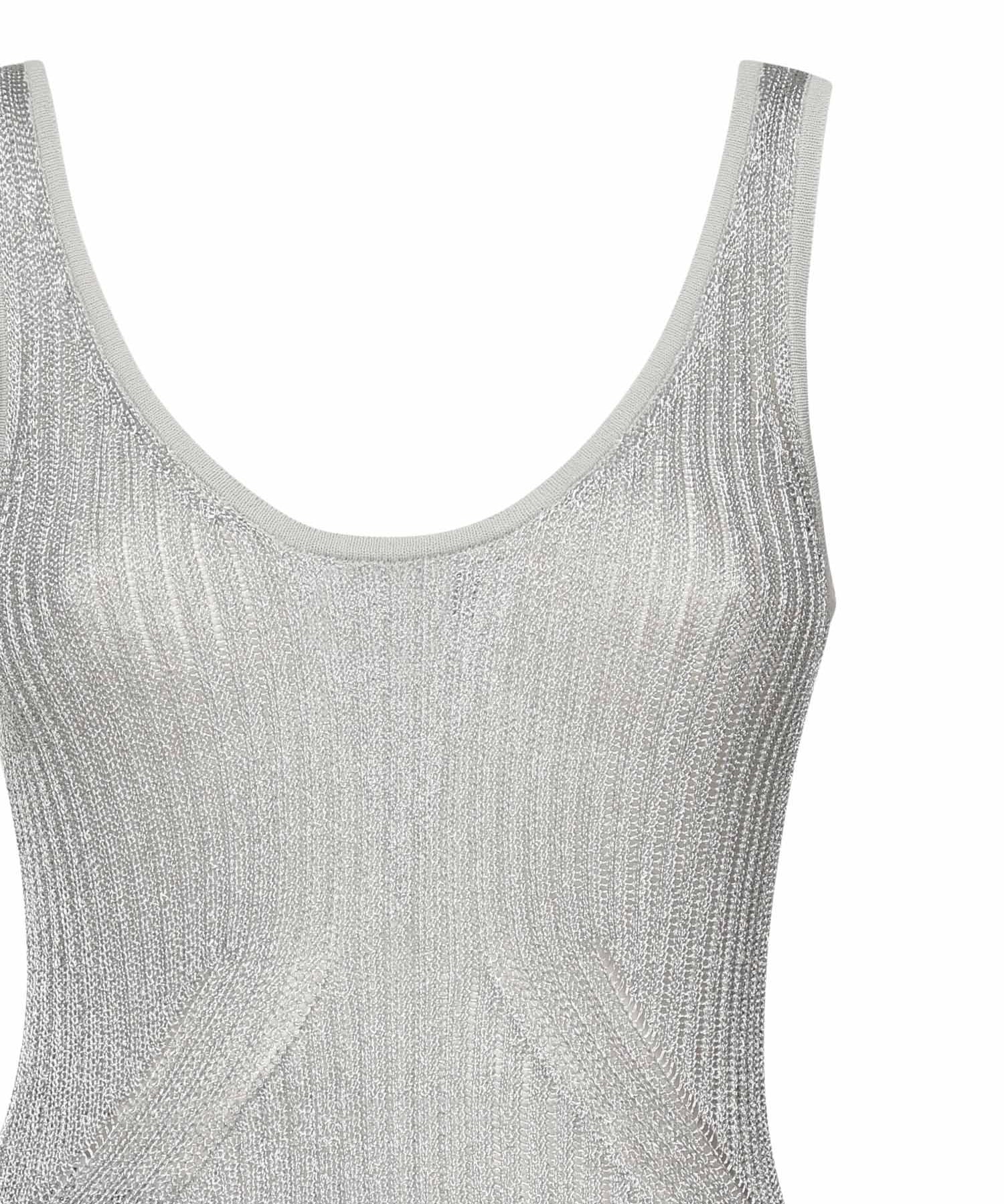 Canottiera in maglia metallizzata 105148 A2LOI12 PINKO 