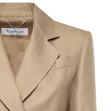 Blazer doppiopetto in natté di puro lino 2611041533600 003 MAX MARA 