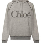 Felpa con logo in misto pile di cotone CHC25AJH10179 060 CHLOÉ 