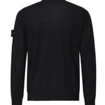 Maglione girocollo con cuciture overlock e costine K1S155100066 S00FCV0020 STONE ISLAND 