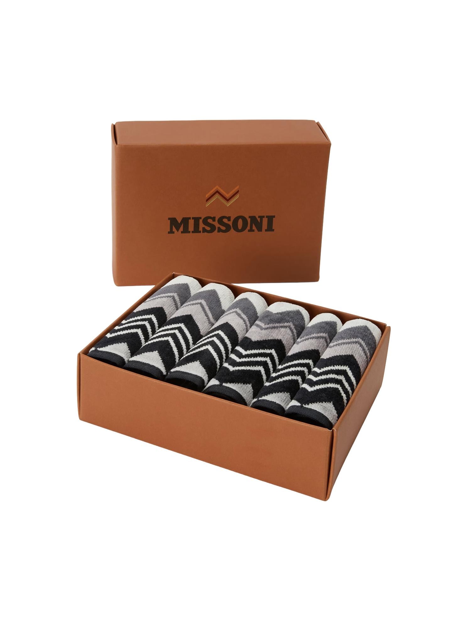 Set da sei di lavette Giacomo in cotone 1G3SP99904 32 MISSONI HOME 