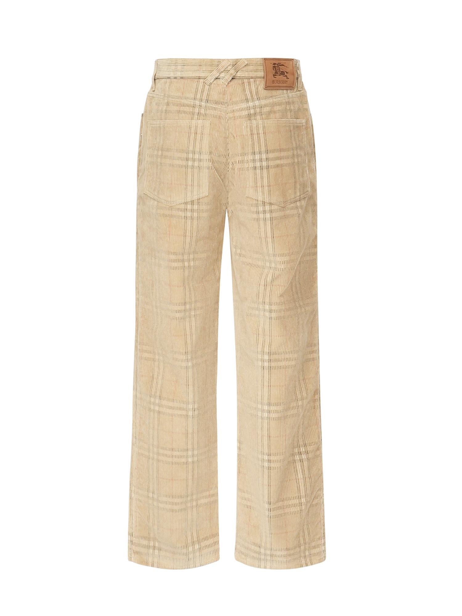 Pantaloni in cotone Check 8113484 B9368 BURBERRY 