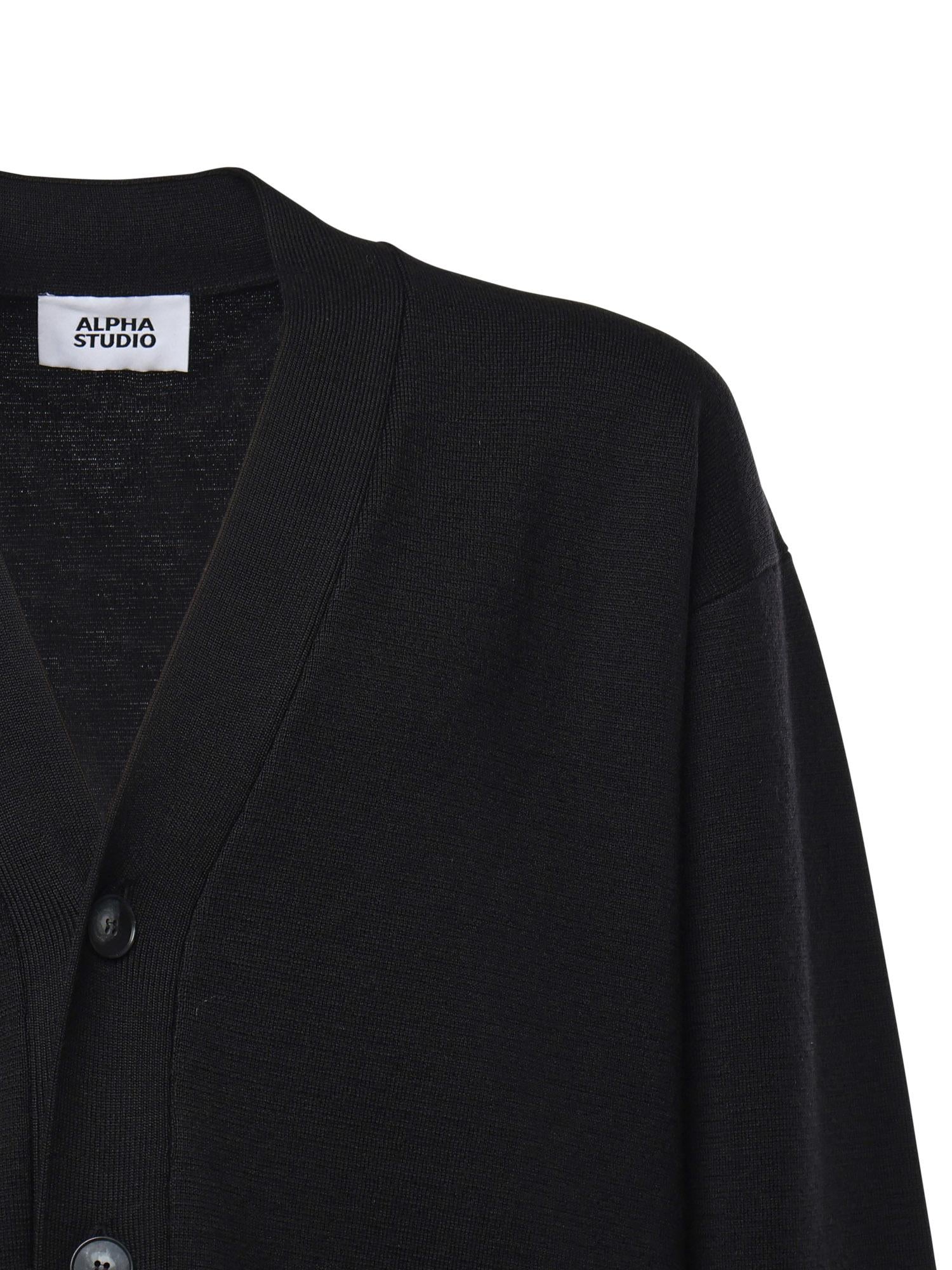 Cardigan in lana AU3061E 1002 ALPHA STUDIO 