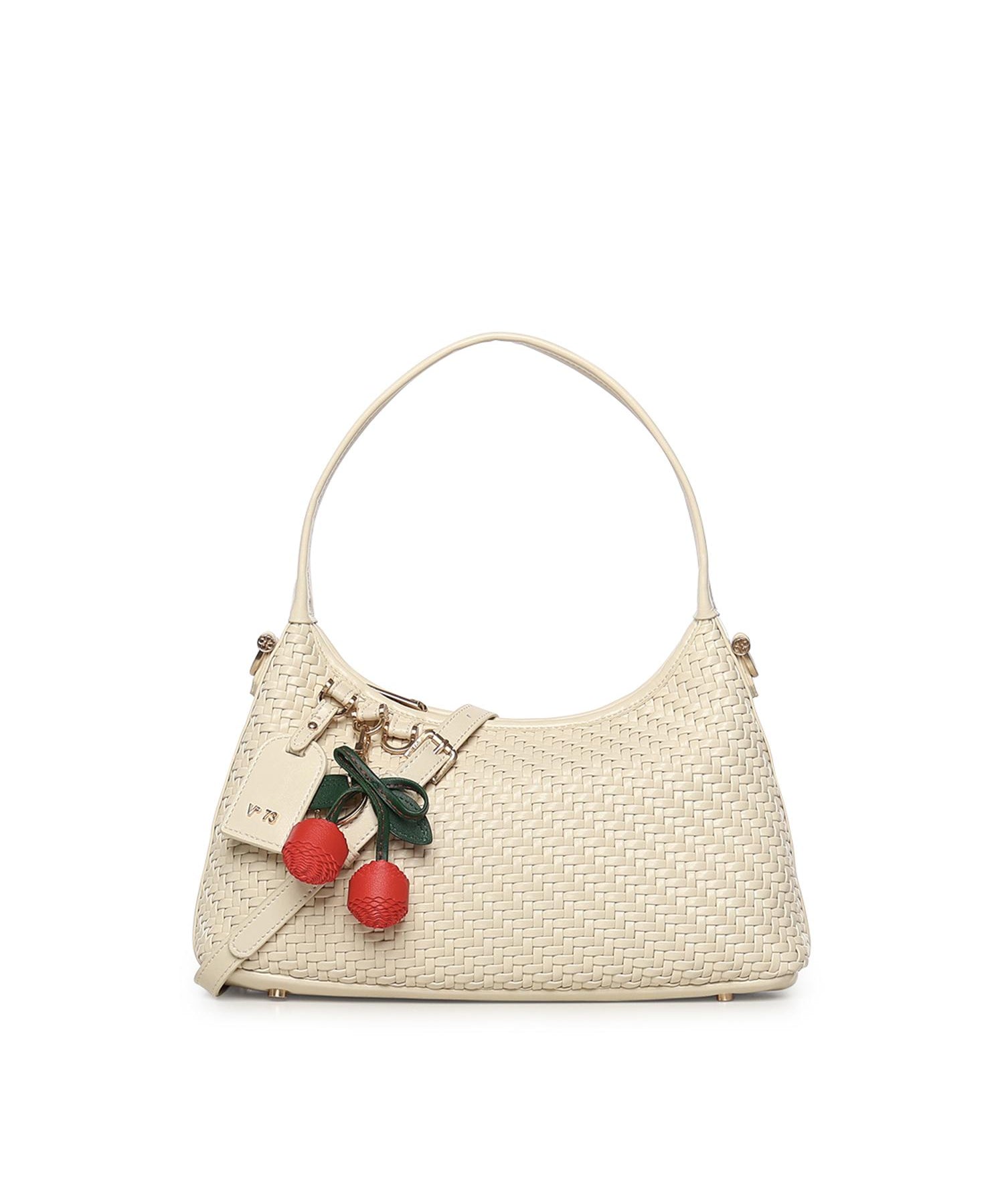 Borsa a spalla Zelda in pelle 73BS9O603 ZELDAOFF WHITE V° 73 