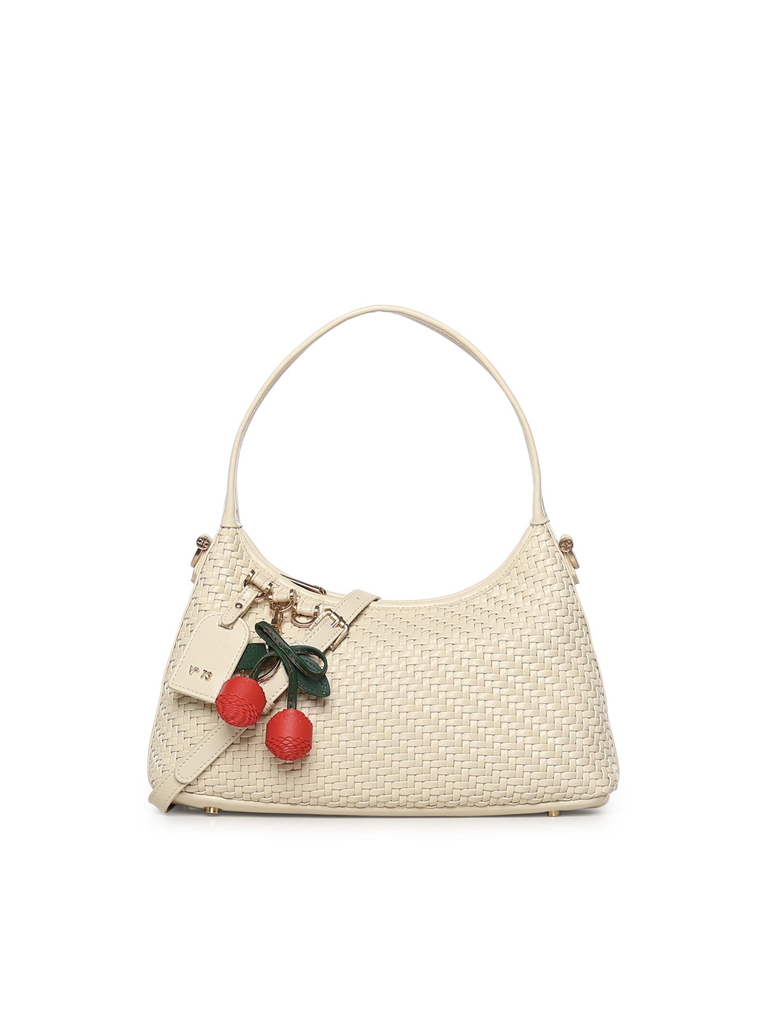 Borsa a spalla Zelda in pelle 73BS9O603 ZELDAOFF WHITE V° 73 