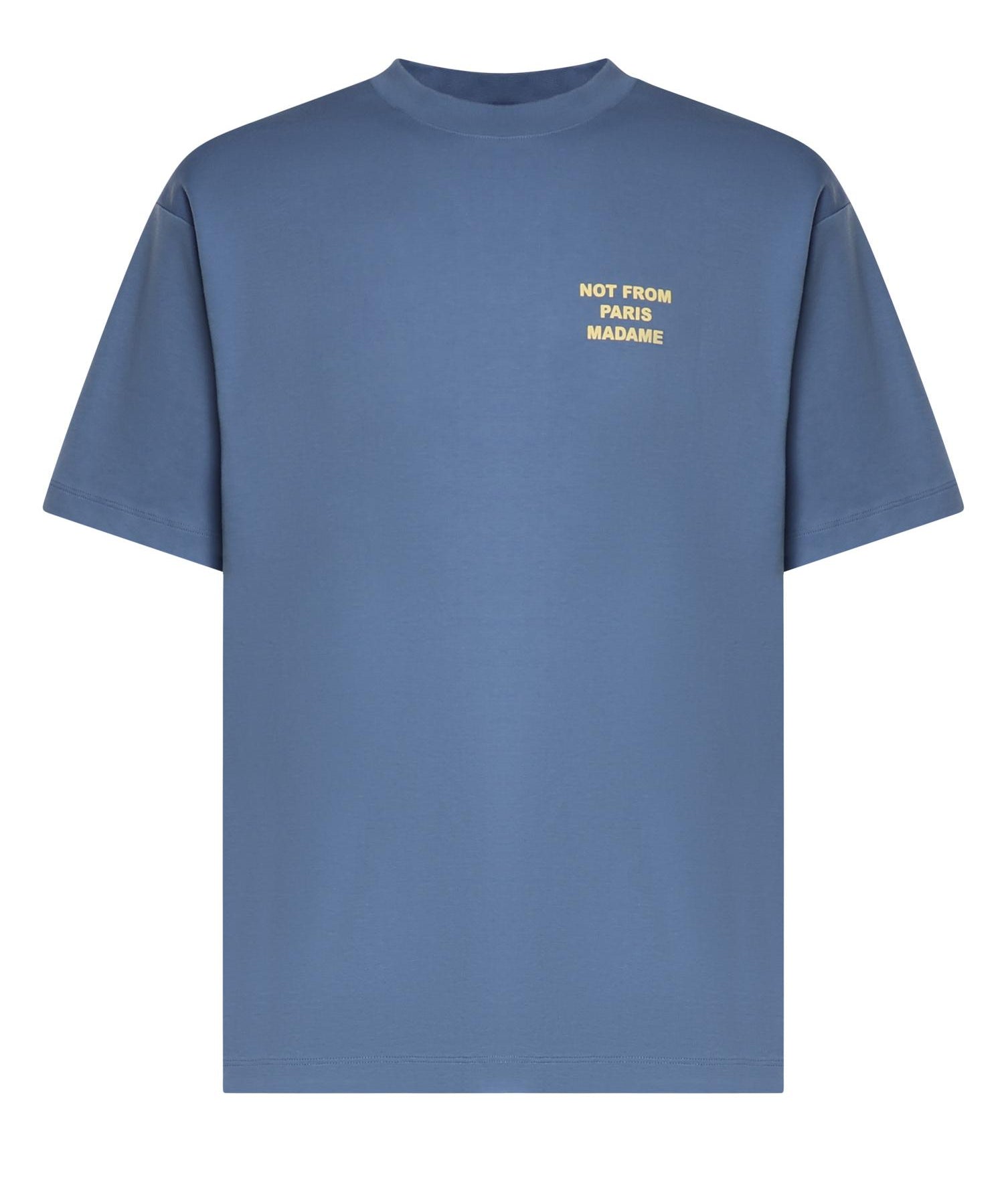 T-shirt Slogan in cotone<BR/> KTS203CO002 ATBL Drôle de Monsieur 