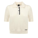 Maglia stile polo con logo 105450 A2Q9Z13 PINKO 