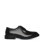 Derby in pelle<BR/> 23050 NERO ANTICA CUOIERIA 