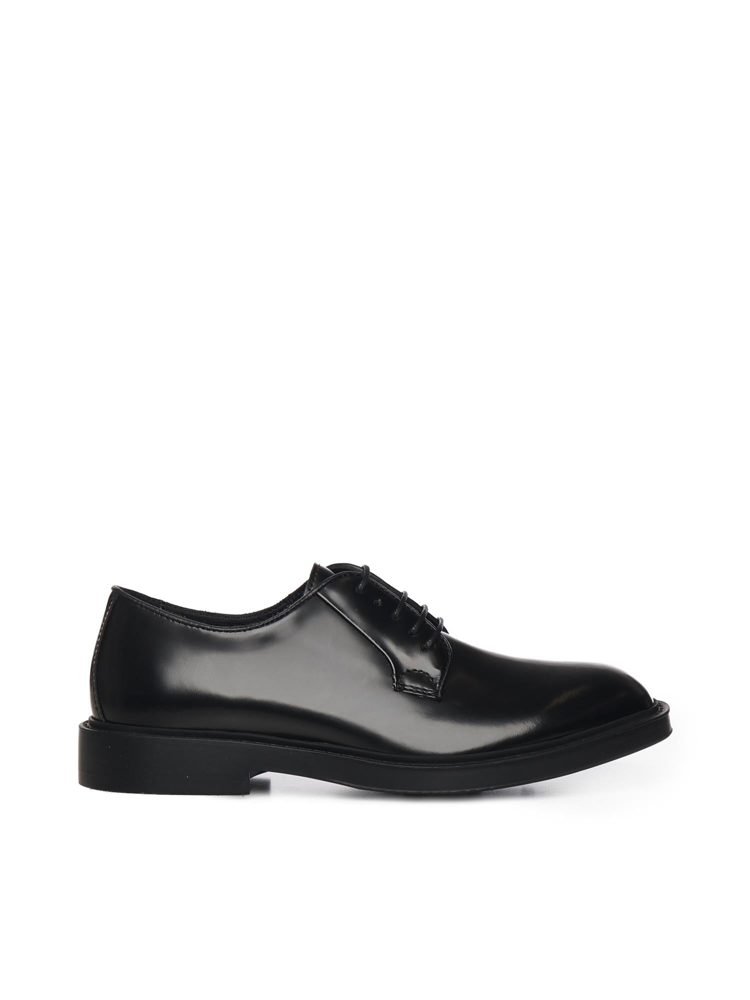 Derby in pelle<BR/> 23050 NERO ANTICA CUOIERIA 