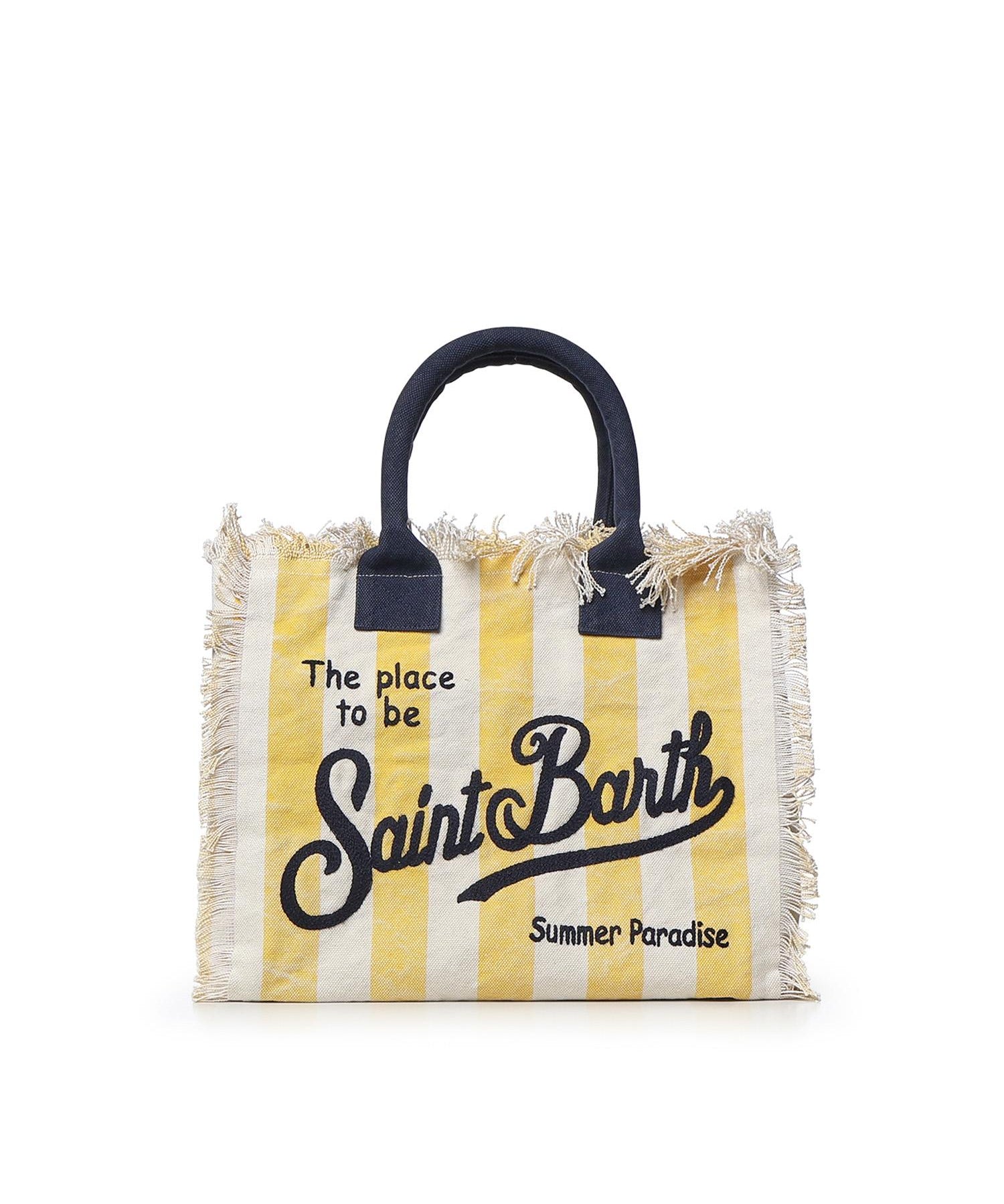 Borsa Vanity in canvas a righe VANI001 09510L MC2 SAINT BARTH 
