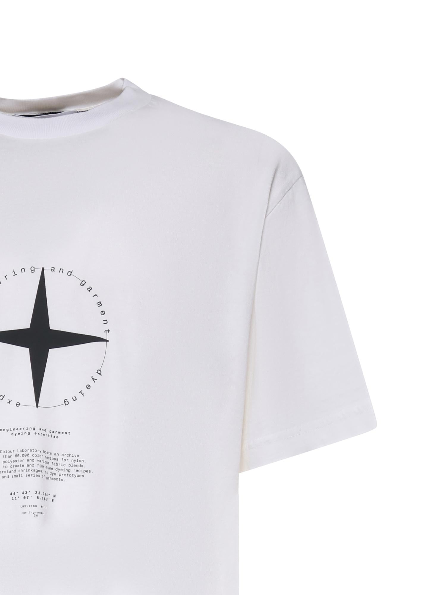 T-shirt con stampa 'Light Compass' L1S152100001 S0363V0001 STONE ISLAND 