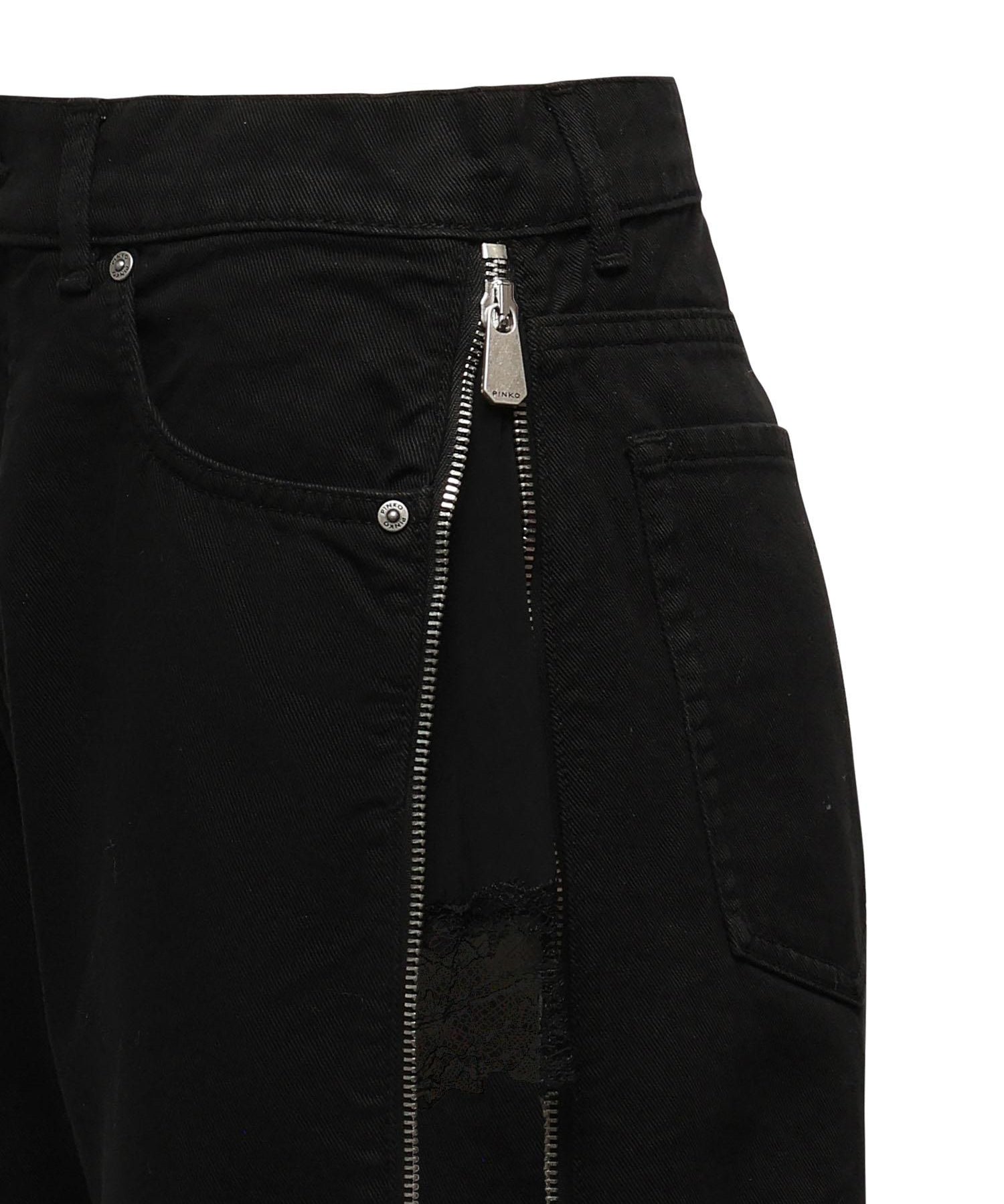 Jeans Wanda con zip laterali 104928 A2V2Z99 PINKO 