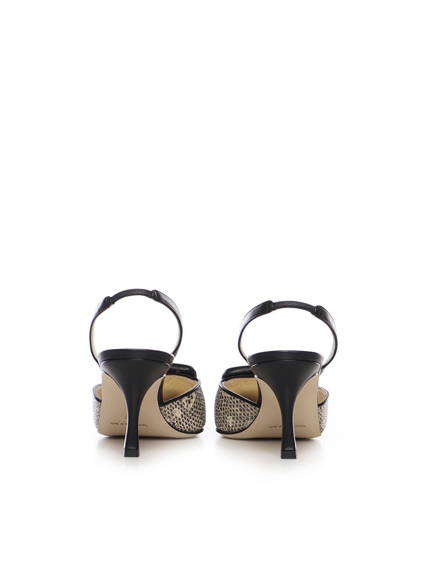 Décolleté Maisalebi con stampa lucertola 4252139 9076 MANOLO BLAHNIK 