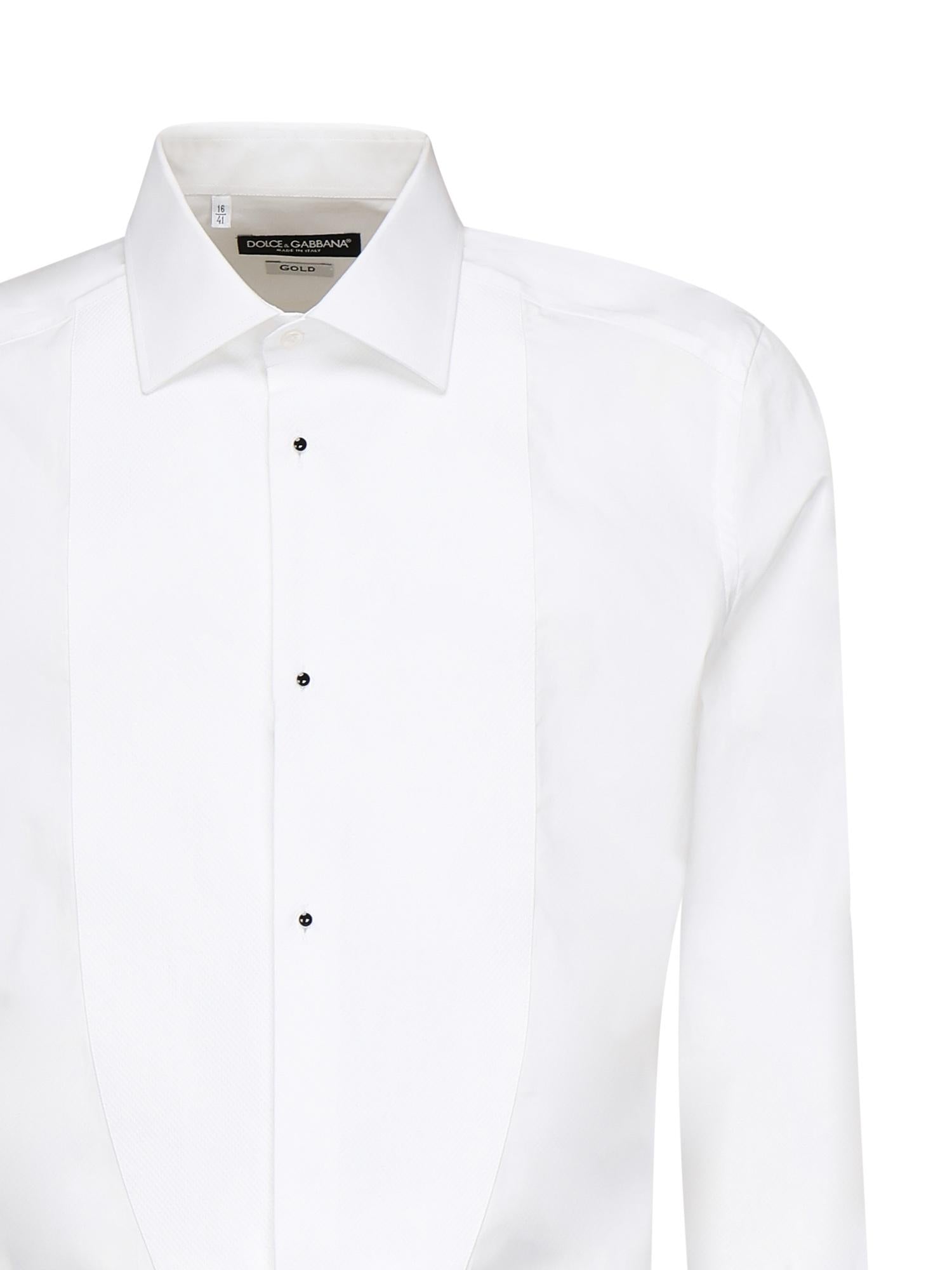 Camicia tuxedo in popeline di cotone G5EN5T GF217W0800 DOLCE & GABBANA 