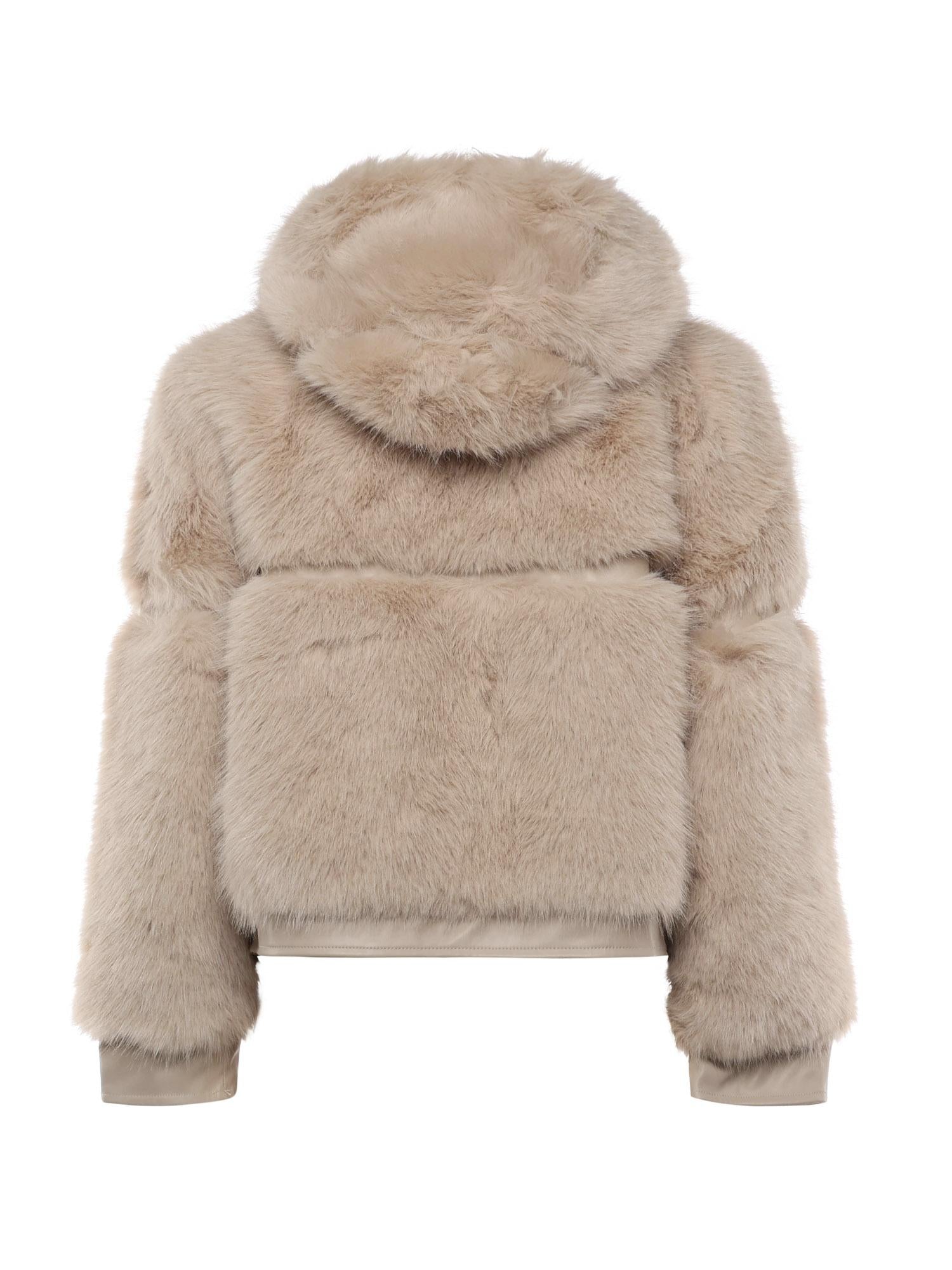 Pelliccia penny con cappuccio 73C19EX02 PENNYOFF WHITE V° 73 