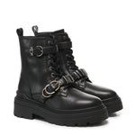 Anfibi in pelle con logo<BR/> SD0407 P087Z99 PINKO 
