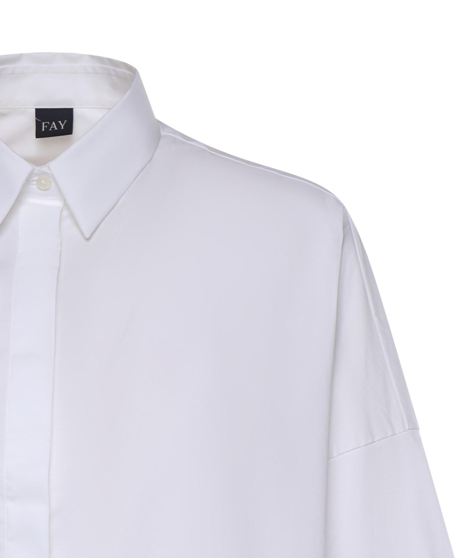 Camicia in popeline stretch NCWA552552SZGR B001 FAY 