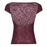 Maglia aderente in pizzo 105228 A2M5R62 PINKO 