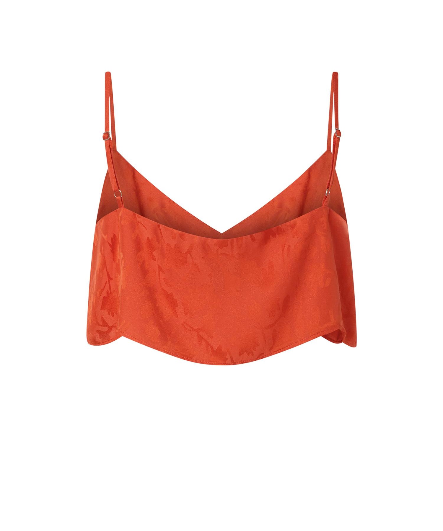 Top cropped jacquard con spalline sottili 106869 A3ANA99 PINKO 