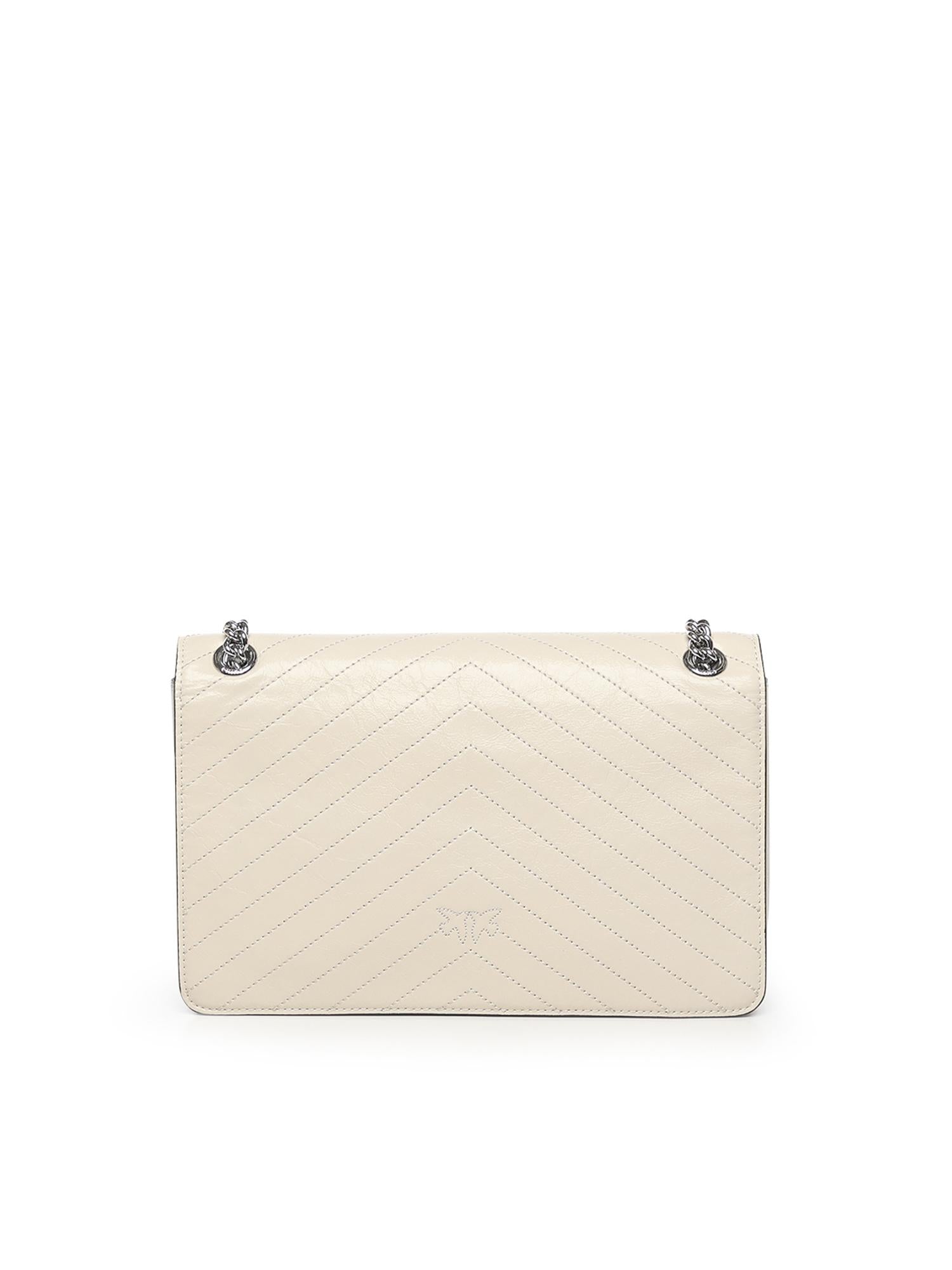 Borsa Love Bag One in pelle chevron 106174 A2JCZ14E PINKO 