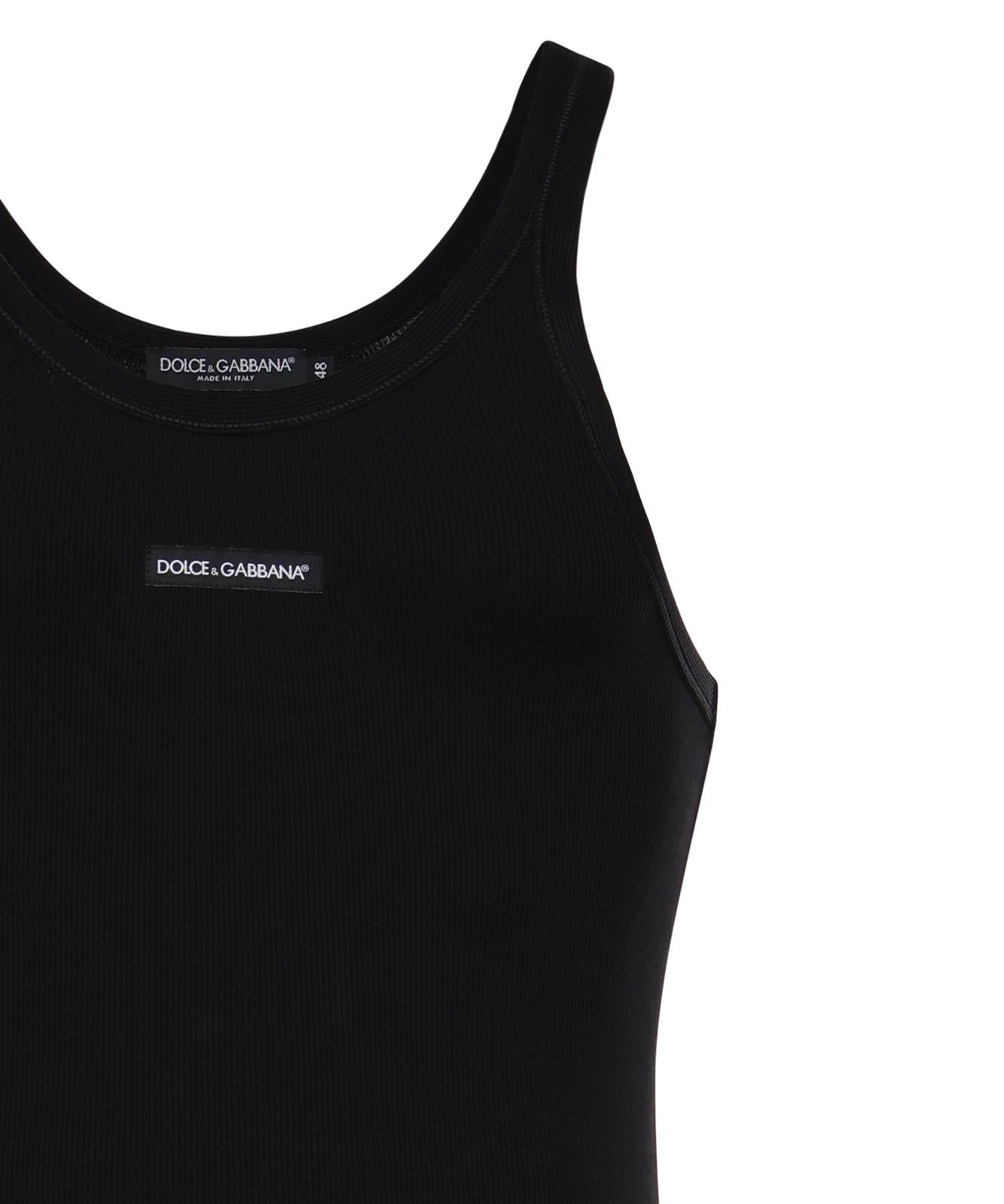 Canotta in cotone a coste G8PA8T G7P3IN0000 DOLCE & GABBANA 