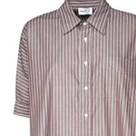 Camicia oxford a mezze maniche 01-4293 41-4088MARRONE SCARLETT G 