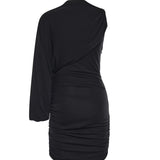 Mini abito Selene monospalla T190121A TJP073BLACK THE ANDAMANE 