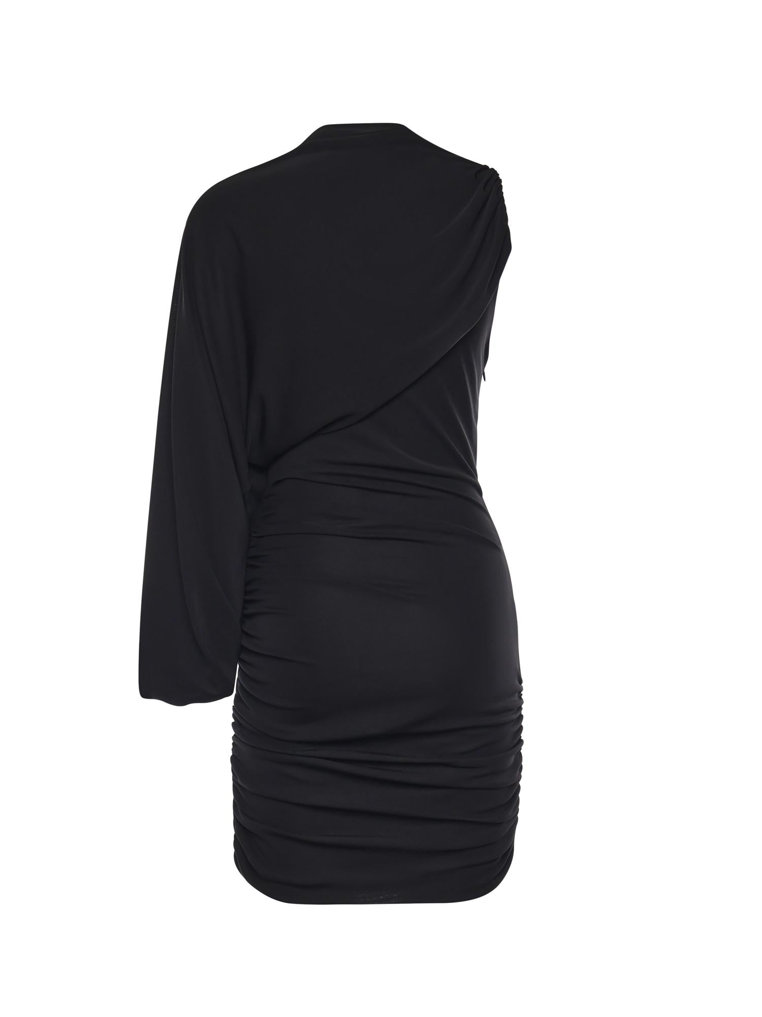 Mini abito Selene monospalla T190121A TJP073BLACK THE ANDAMANE 