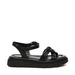 Sandalo flat Thea Twist<BR/><BR/> A55305 NERO CARMENS 