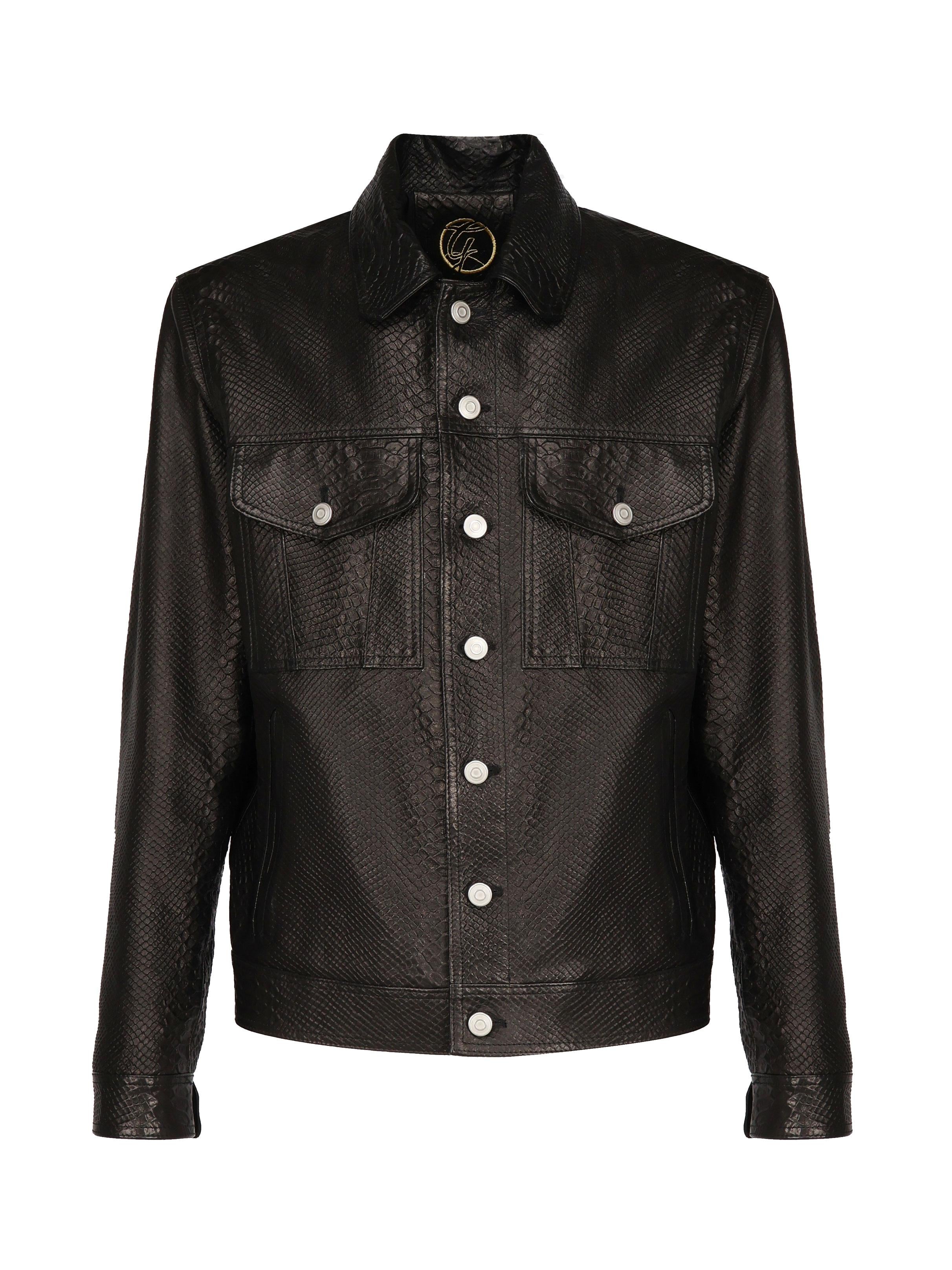 Giacca-camicia stampato pitone LONDON NSP GIULIANO GALIANO 