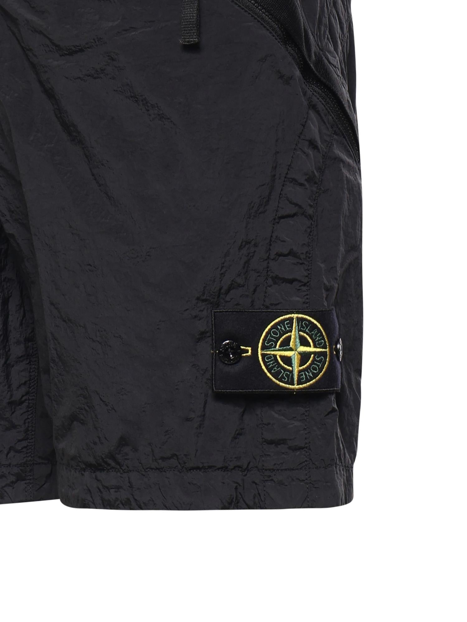 Shorts in nylon metal con logo L1S15L100008 S0019V0029 STONE ISLAND 