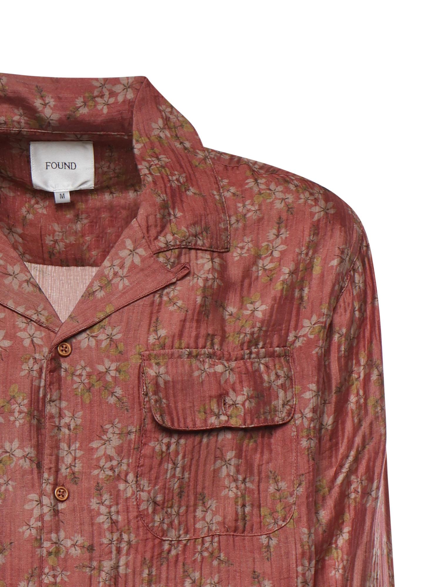 Camicia Floral Camp in misto viscosa<BR/> FOSS26SR01313 0842 FOUND 