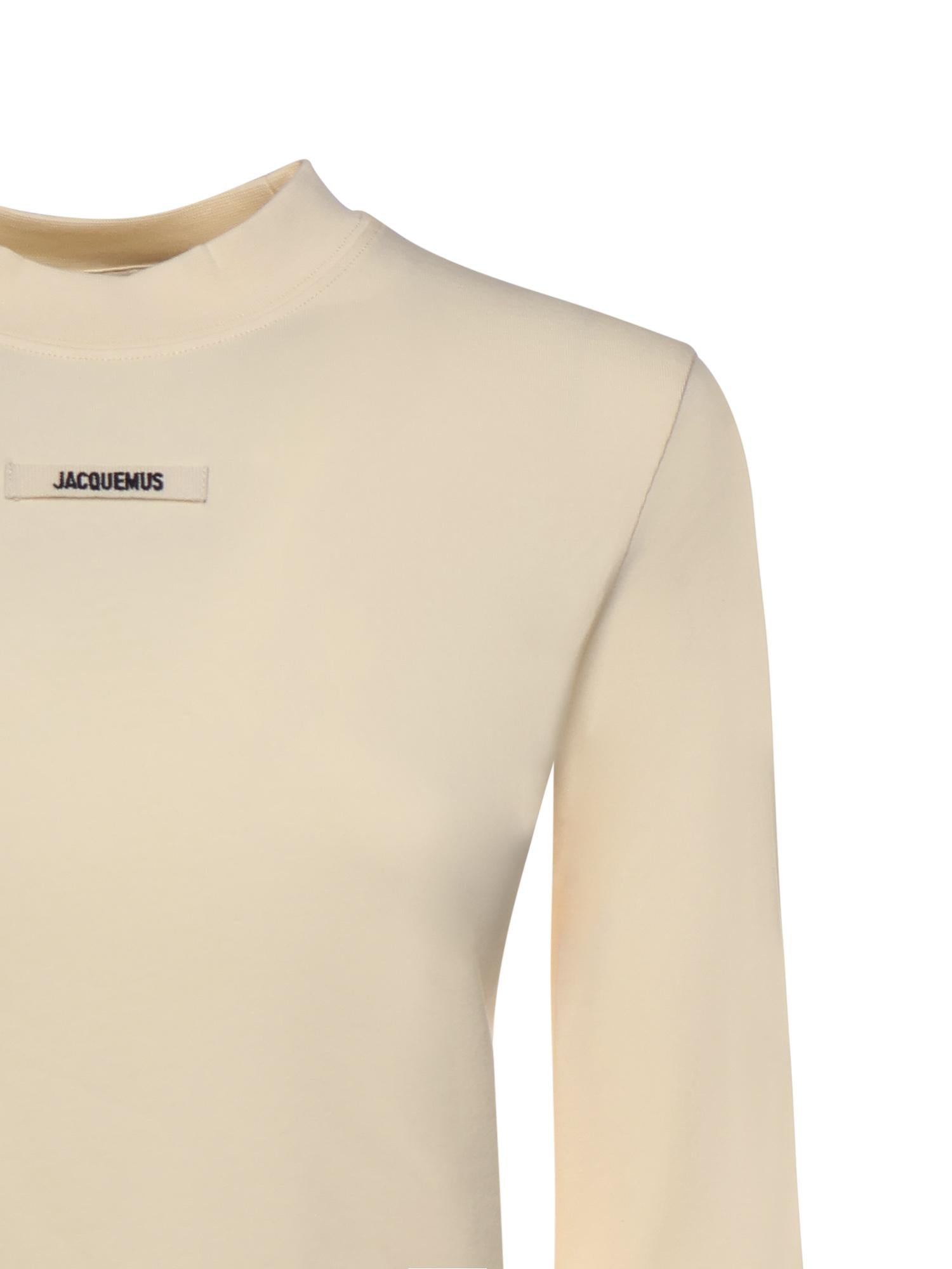 T-shirt in misto cotone con logo TSW00155AJ00124 130 JACQUEMUS 
